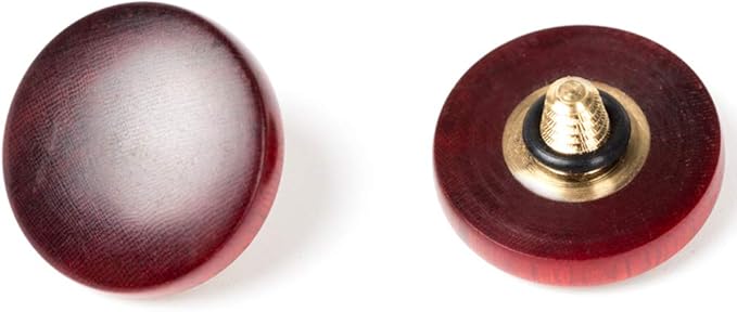 VKO Wood Soft Shutter Release Button,Delicate Camera Shutter Button 12mm Convex Surface Red 1 PCS (Wood Grain Random)