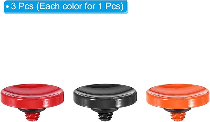 PATIKIL Camera Shutter Button, 3 Pack Soft Shutter Release Button Pure Copper Camera Button Concave, for Nikon for Fujifilm for Leica Red/Black/Orange