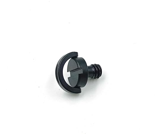 304 Stainless Steel D Shaft D-Ring 1/4" Mounting Screw 0.39"/10mm Shaft for Camera Tripod Monopod or Quick Release (QR) Plate -5 Pack(Black)