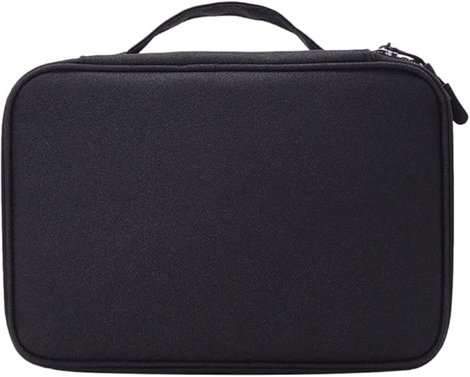 Milisten Electronic Accessories Case Double Layer Travel Tech Organizer Portable Storage Bag for Usb Cables Chargers Power Bank 9.25X6.69X3.14 Inches