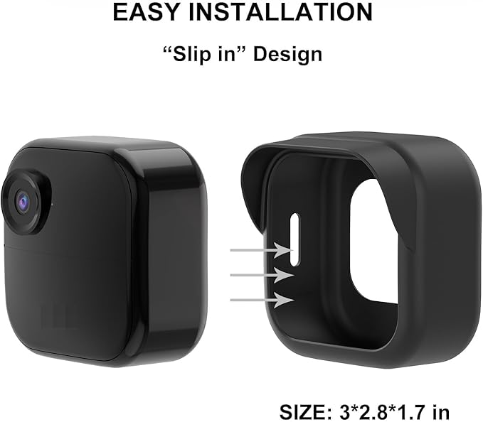 Silicone Case Cover for All-New Blink Outdoor 4 (4th Gen) - Weatherproof Protective Skin Cover with Hat Brim for All-New Blink Outdoor 4 & 2K Smart Security Camera (Black, 5 Pack)