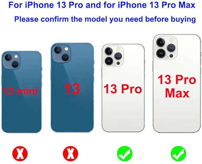 3pcs OEM Rear Camera Glass Lens Replacement for iPhone 13 Pro Max and for iPhone 13 Pro with Adhesive Preinstalled and Repair Tools Kit (for 13 Pro / 13 Pro Max)