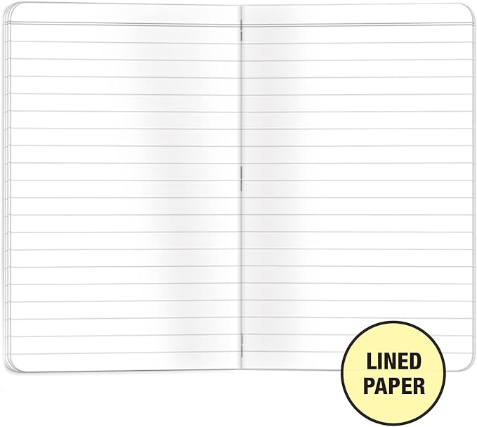 Elan Publishing Company Indestructible Field Notebook/Pocket Journal - 3.5"x5.5" - Yellow Cover - Lined Memo Book - Pack of 4