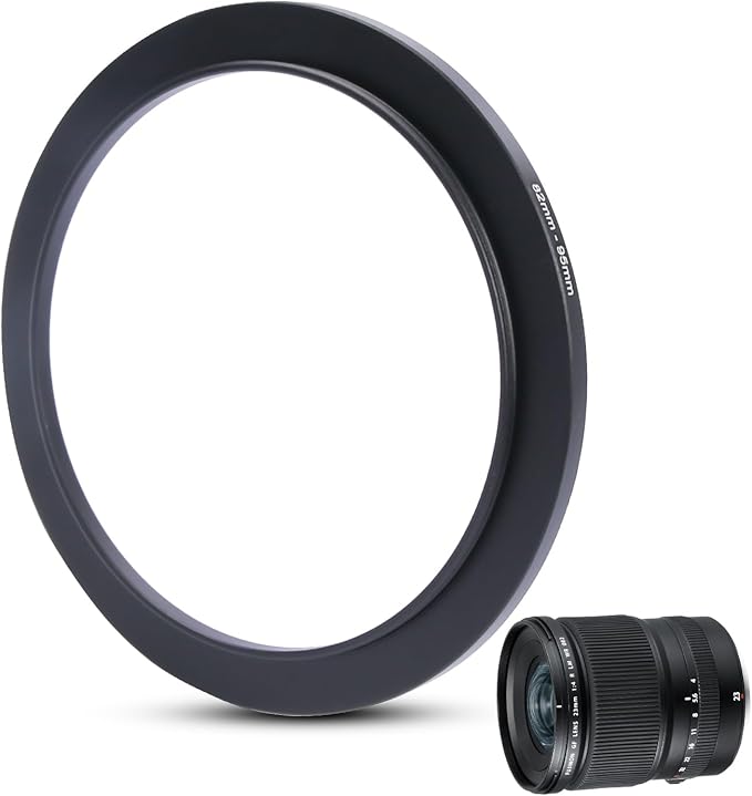Metal Step Up Ring Filter Adapter - 82mm to 95mm - Metal Ring Step Up Rings Adapter Filter Compatible with All 95mm UV, CPL, ND, Lens Hood, Threaded Lens ect