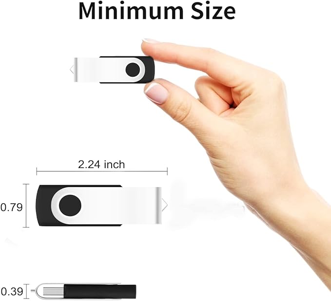 EASTBULL 128MB Bulk Flash Drives 100 Pack USB 2.0 Flash Drive Bulk USB Drive Storage Flash Drive Pack (Black, 100 Units)