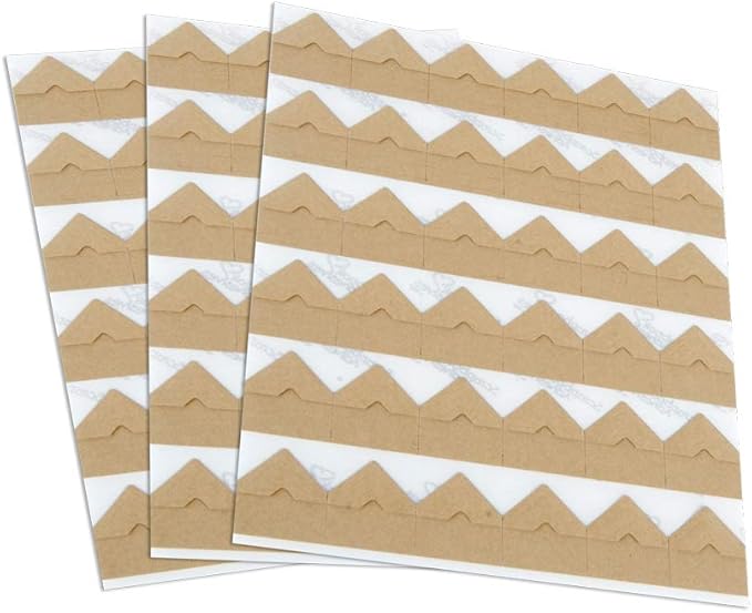 SCRAPBOOK ADHESIVES BY 3L Self-Adhesive Creative Paper Photo Corners, Kraft, 108-Pack
