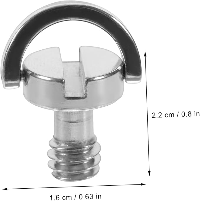 Generic 5pcs D-Ring Camera Screws Tripod Mounting Screws Quick Release Clamp for Camera Tripod