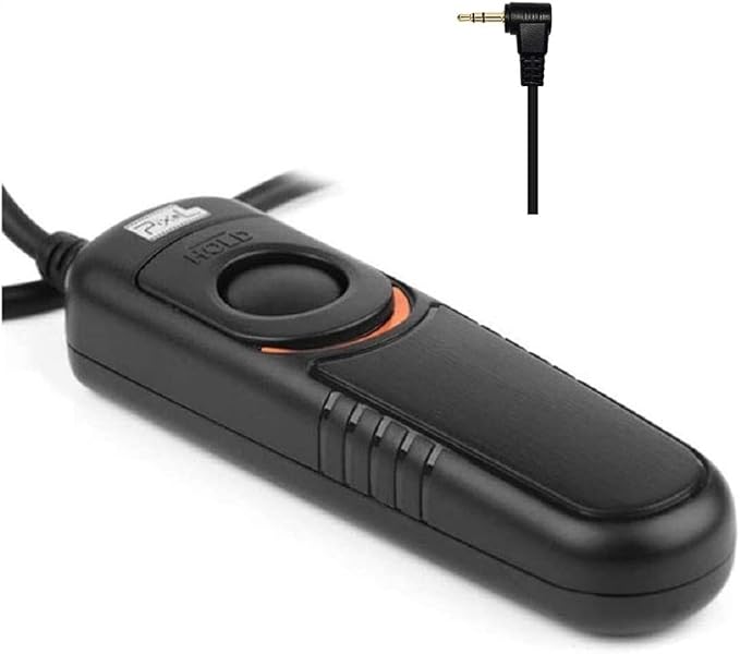 Pixel Shutter Release Cord RC-201 E3 Compatible with Canon R6, RP, 850D, 90D, 80D, 750D, 2000D, 1200D, M6 for Fujifilm XT3, XT4, XT30, GFX100, GFX50SII for Olympus OM-1, E-M1X, E-M1 2, E‑M1 3