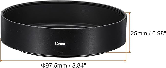 PATIKIL 82mm Lens Hood, Standard Focus Frosted Surface Anti-Reflective Inside Hood for Camera Lens, Black for Nikon, for Fujifilm, for Pentax, for Leica