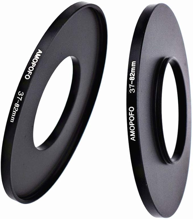 37mm to 82mm Step-Up Lens Adapter Ring for Canon,Nikon,Sony,Fuji, Camera Lens UV,ND,CPL Camera Filters,with Matte Black Electroplated Finish, Ultra-Slim (37 to 82mm)