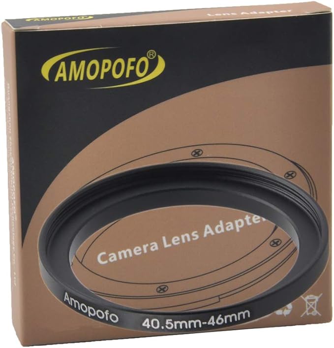 Metal Step Up Ring Adapter 40.5mm to 46mm Step-Up Lens Adapter Ring for Filters, Made of CNC Machined Space Aluminum with Matte Black Electroplated Finish