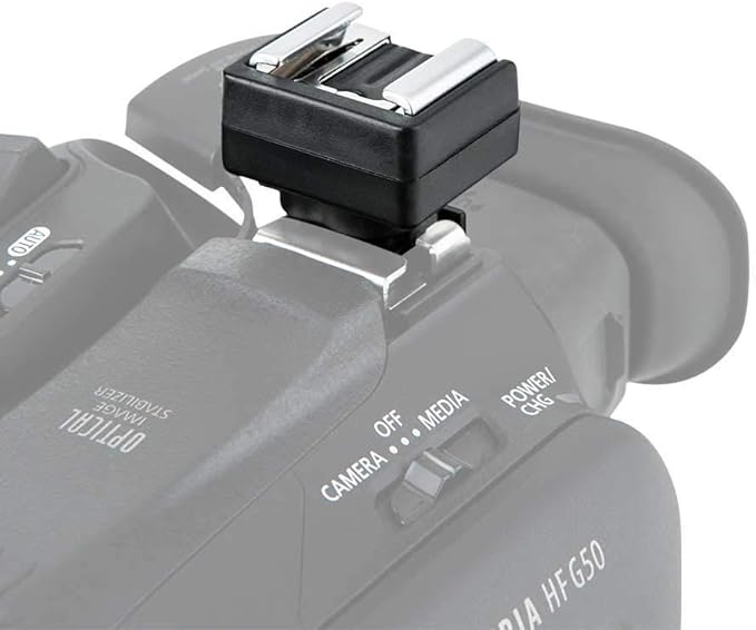 JJC Microphone & LED Light Shoe Adapter Converter for Canon VIXIA HF G20 HF G21 HF G30 HF G40 HF G50 HF G26 GX10 HF S20 HF S21 HF S30 HF S200 HF21 HF200 & More Canon Camcorder with Mini Advanced Shoe
