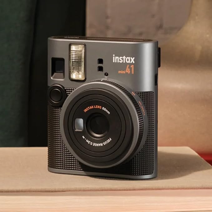 Fujifilm Instax Mini 41 Instant Camera Bundle with 40 Sheets Film, Carrying Case, Photo Album, AA Rechargeable Batteries & Charger, Accessories