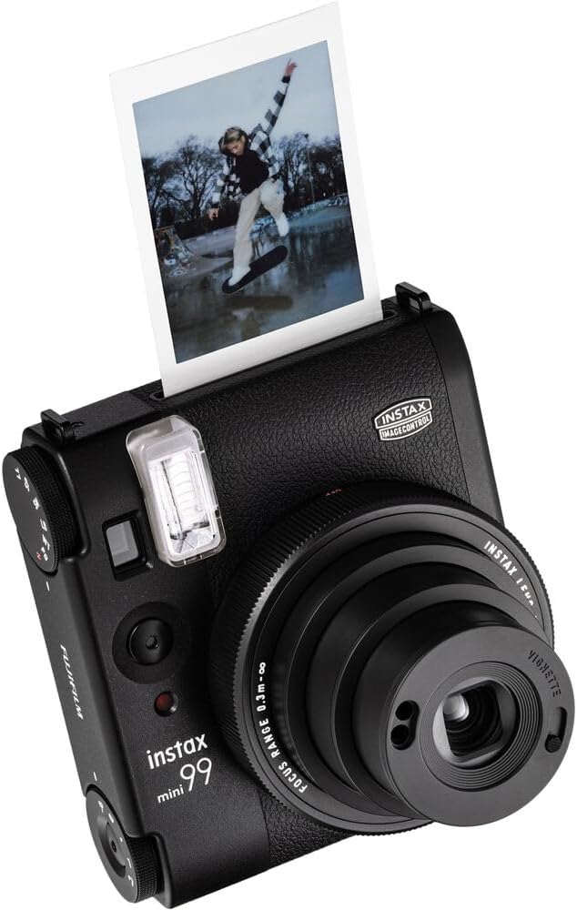 Fujifilm Instax Mini 99 Instant Film Camera Bundle with Fuji Instax Mini Instant Film Value Pack (20 Sheets) + Cleaning Cloth, Perfect for Beginners, Experts, Kids and Adults