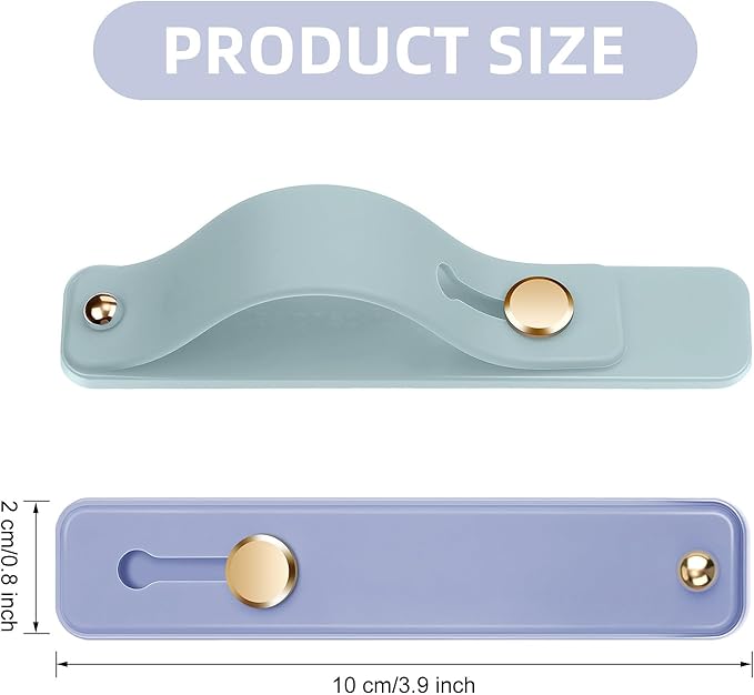 Weewooday 12 Pcs Phone Grip Strap Telescopic Finger Strap Bracket Portable Phone Finger Kickstand Handle Grip Holder(Morandi Colors)