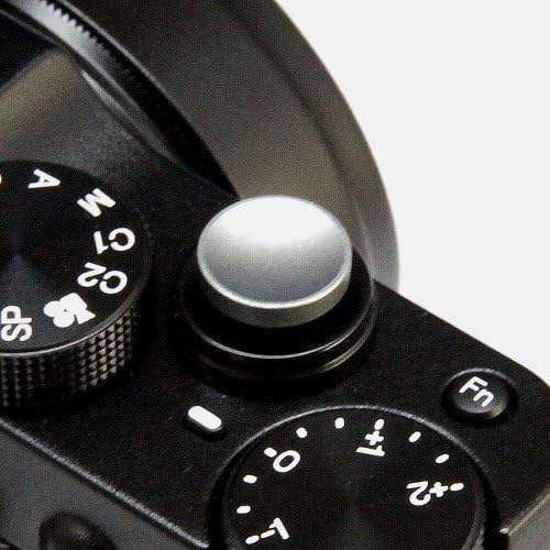 F-Foto Soft Release Shutter Button, Compatible with Various Cameras, Recessed Type (Silver)