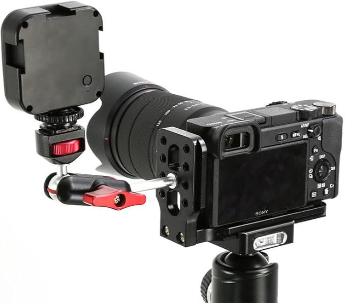 REFLEX CAMERA Super Clamp & Magic Arm Mount with Double Ball Head – 2kg Load Capacity, 1/4” & 3/8” Screw, Adjustable for Monitors, LED Lights, Mics, Smartphone, Gopro - Flexible & Durable