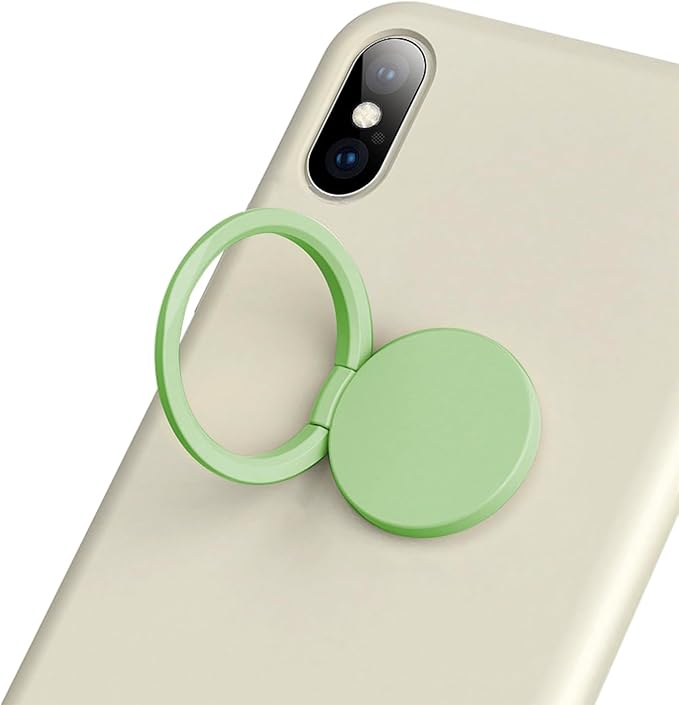 TENOC Phone Grip Sticky 360° Rotation Universal Stand Finger Ring Holder Slim Kickstand for Cell Phone Case, Green