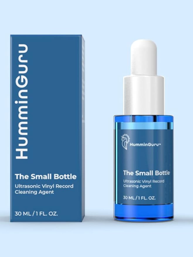HumminGuru The Small Bottle Ultrasonic Vinyl Record Cleaning Agent, Highly Improves Ultrasonic Record Cleaning Machine Effectiveness and Drying Time, Anti-Static LP Cleaning Solution Without Alcohol