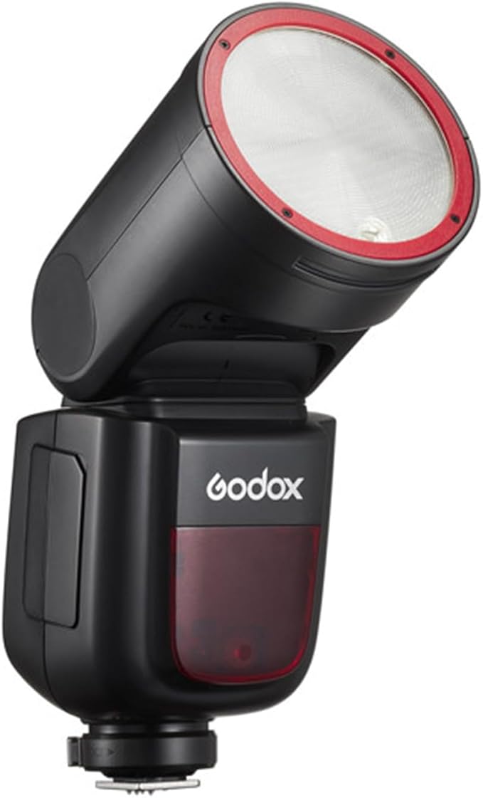 Godox V1 V1-F V1F Flash for Fuji Fujifilm Cameras, 1/8000 HSS TTL Flash Speedlite, 480 Full Power Flashes, 1.5s Recycle Time, 76Ws 2600mAh Li-ion Battery Round Head Flash (Godox V1-F USA Version)