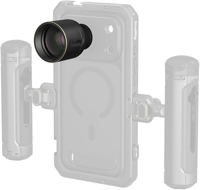 SmallRig 2X Telephoto Lens for iPhone 17/16/15 Pro Max, 2X Magnification HD Lens with T-Mount for Phone Case, Compatible with Smartphone 4x/5x/8x Telephoto Camera - 5920