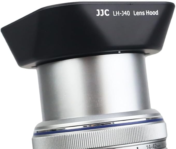 JJC Lens Hood Shade for Olympus M.Zuiko Digital 14-42mm f/3.5-5.6 II and 14-42mm f/3.5-5.6 II R Lens, Replaces Olympus LH-40 Hood, Reversible and No Vignetting
