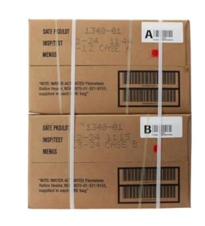 Wornick Sopacko, Ameriqual MRE Meals Ready to Eat Inspection 2025, 2026 or Better, Emergency Food Supply, Survival Camping Outdoor 12 Pack(A & B Case Bundle, 2, Count)
