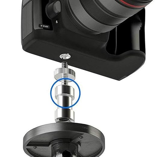 1/4" Male to 3/8" Male Threaded Camera Tripod Screw Adapter Converter, 6 Pack with Storage Box