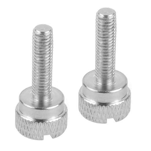 BGNing 4 Pcs M5 Knurled Thumb Screw Threaded 1/4 3/8 Thumbscrew Knobs Adapter Mount High Step Slotted Head Hand Tighten Compatible with GoPro Cameras (4pcs Stainless Steel)