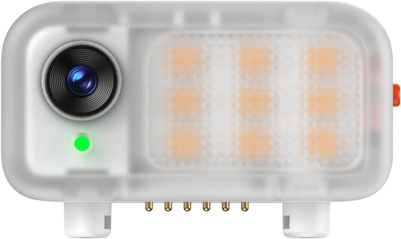 Hohem AI Tracking Sensor with 3-Color Magnetic Fill Light, AI Tracker Compatible with iSteady V3, Cool/Warm/Neutral Light Mode, Smartphone Gimbal Stabilizer Accessories, MTK-L03, White