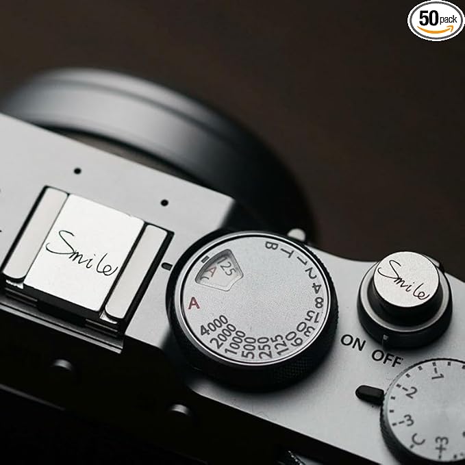 DBZZ SMILE Camera hot shoe cover Compatible with Fujifilm X-T30 X-T100 X-H1 X-T20 X100F X-T10 X-T3 X-T2 X-PRO2 X-PRO1 X-E3 X-A2 X-A5 X100T X100S X30 X70 (Smile set)