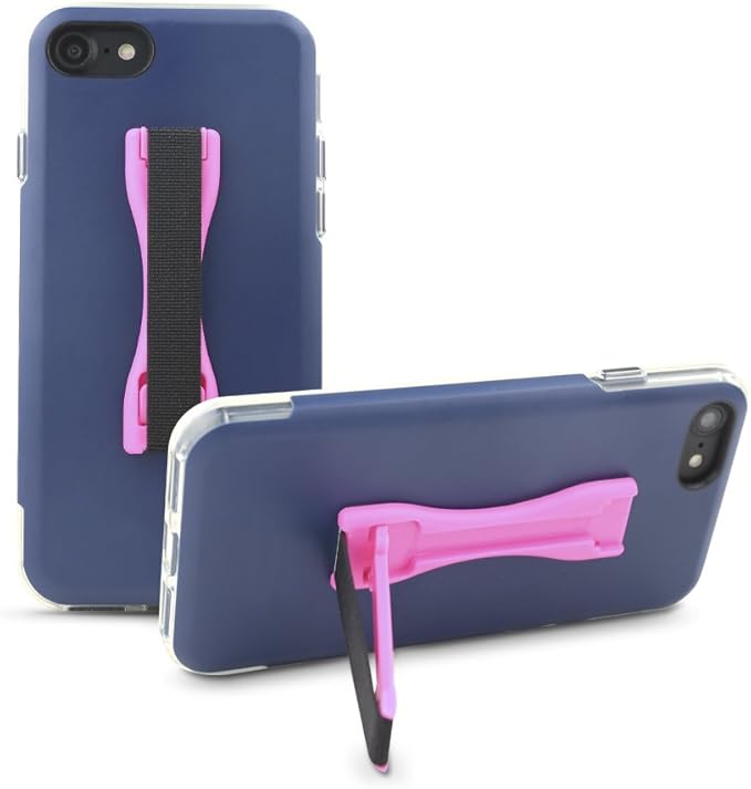 Gear Beast Cell Phone Grip Stand, Universal Phone Strap Finger Holder with Pop Out Kickstand for Men and Women, Ultra Slim Pocket Friendly - Pink