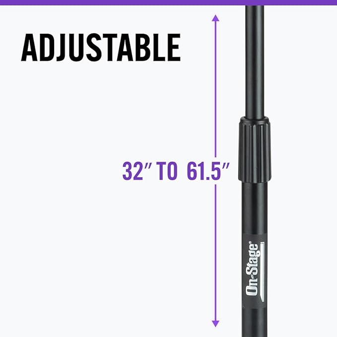 On-Stage MS7701B Euro Boom Mic Stand (For Vocal and Instrument Microphones