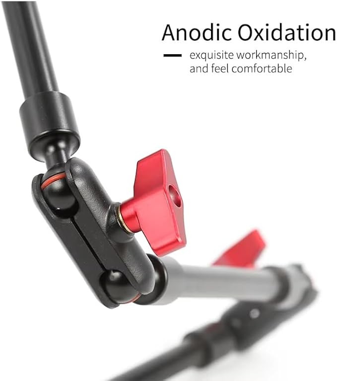 REFLEX CAMERA Adjustable Magic Arm - 80cm - with Universal Phone Holder – Flexible Aluminum Alloy Camera Mount Clamp for Tripod, Overhead Rig, Vlogging, Live Streaming, Photography, Video Recording