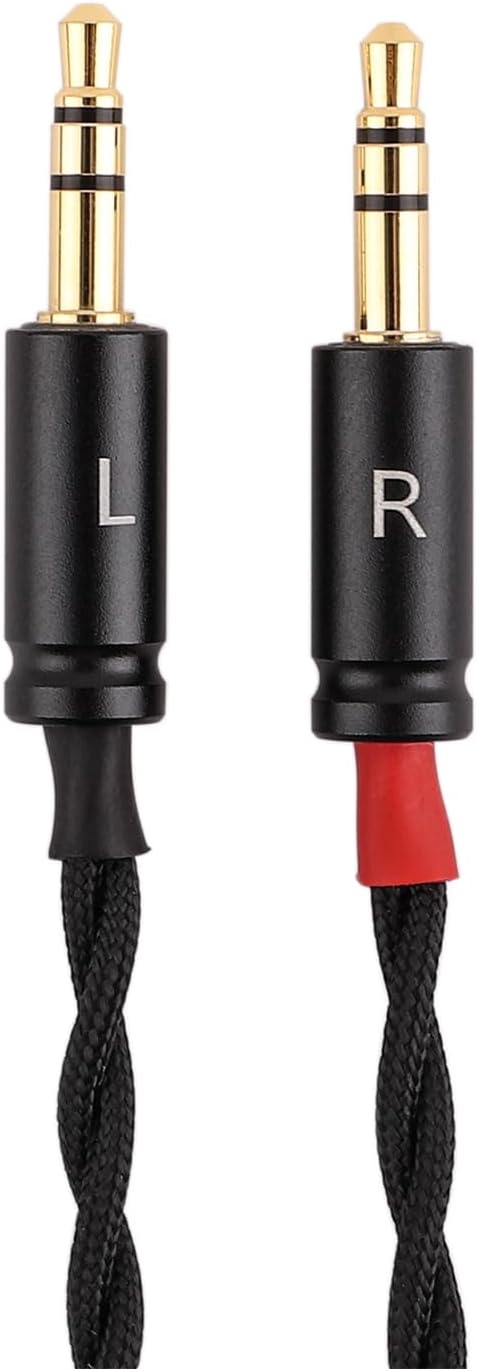 Linsoul Tripowin Nova Monitor Headphone Cable, Over-Ear Headphone Wire, 4-Strand Silver Foil/OCC Hybrid Upgrade Cable, 2M, Dual 3.5mm to 4.4mm/3.5mm/XLR Plug, for Musicians&Audiophiles (XLR, Black)