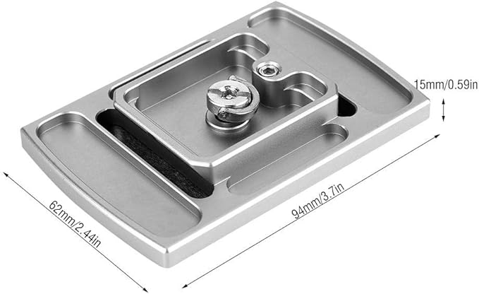 TH-650DV 1/4 Inch Mounting Screw Tripod Monopods Quick Release Plate,Camera Tripod Plate,Quick Release Plate with Video Pin D-Ring Handle,for Camera DSLR,for