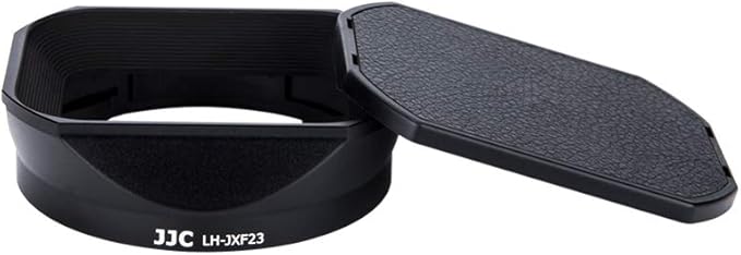 JJC Bayonet Dedicated Metal Lens Hood for Fuji Fujifilm Fujinon Lens XF 23mm F1.4 R,XF 56mm F1.2 R,Replaces Fuji LH-XF23 Lens Hood (Standard Version with a Hood Cap)