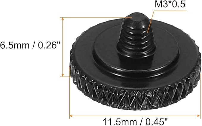 PATIKIL Camera Shutter Button, 2 Pack Soft Shutter Release Button Pure Copper Camera Button Knurled Suitable for Nikon for Fujifilm for Leica DSLR/SLR Camera, Black