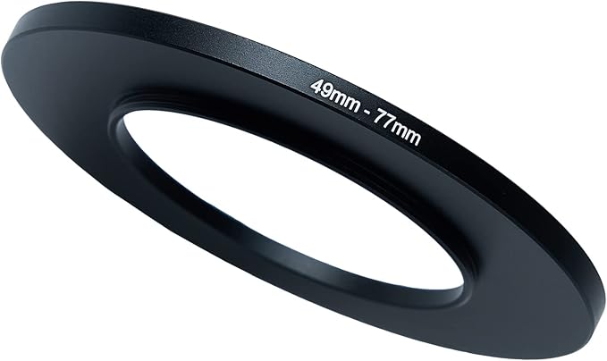 49mm to 77mm Step-Up Ring Filter Adapter for All Brands UV ND CPL Metal Ring Step-Up Rings Adapter Filter (49mm-77mm)