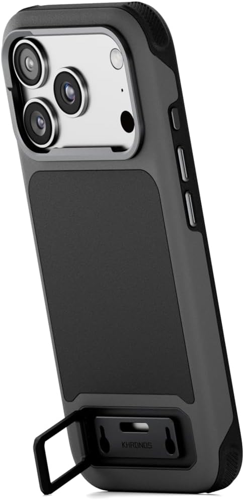 Tilta Khronos Lite Case Compatible with iPhone 17 Pro – Black | Lightweight Mobile Cage | Kickstand Support | Magnetic Accessory Mounts | Metal Lens Frame Protection | Professional Smartphone Rig