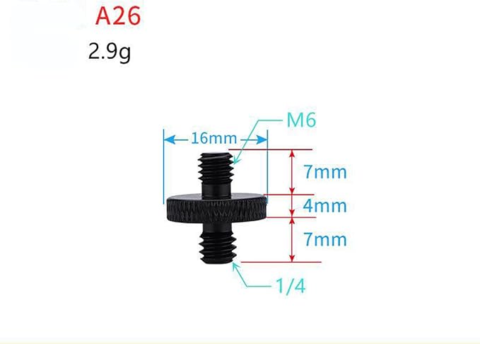 Camera Microphone Quick Release Flash Tripod Adapter Mount Kit Hot Shoe 1/4 to 3/8 M5 M6 M8 Male Female Convertion Thread Screws Series Set for Go pro Insta360 (15 Pcs MS)