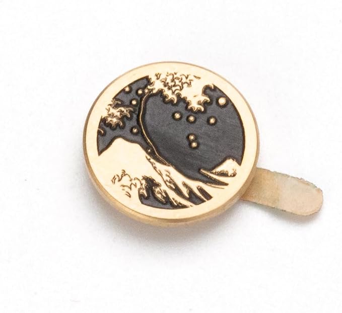 Kanagawa Wave Pattern Camera Hot Shoe Cover Shutter Button for Sony A1 A7C A7CR A7CII A7R A7M2 A7M3 A6700 A6600 A6500 A6400 A6300 (Copper Alloy-Set)