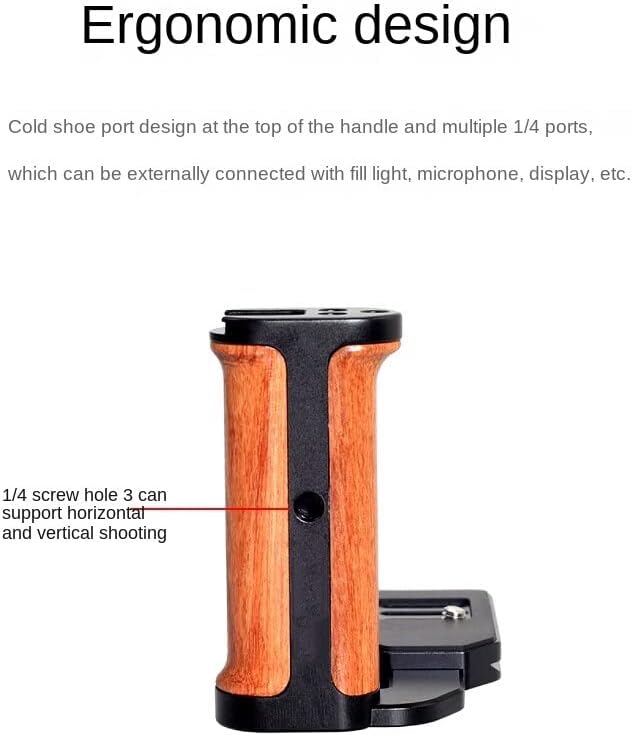Micro Single Camera Universal Side Handle Vertical Shooting L Plate Bracket with Cold Shoe for Microphone LED Light