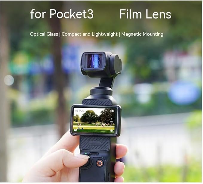 1.15 X Anamorphic Lens/Magnetic Movie Lens for DJI Pocket 3, Cinematic Flare Effect HD Double-Sided Multilayer Anti-Reflective Coating