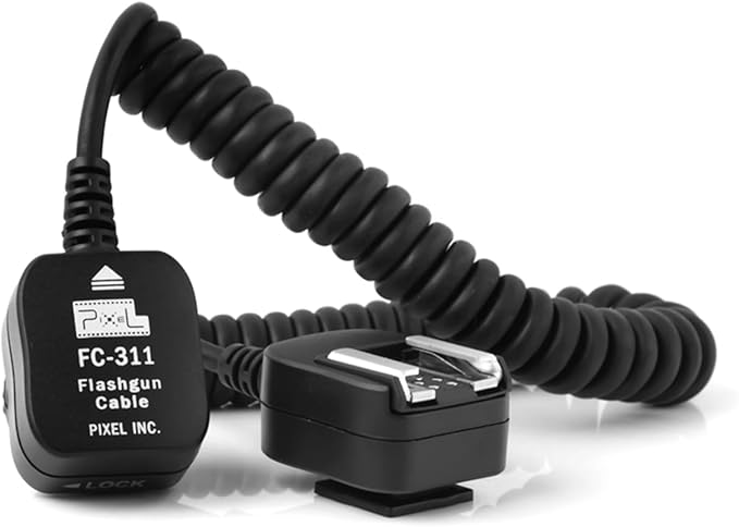 PIXEL 5.91' / 1.8m E-TTL Off Camera Flash Speedlite Sync Cord Hot Shoe Cord Compatible with Canon T8i, T7i, T6, T6i, T5, T5i, SL3, 90D, 80D, 77D, 60D, 7D, 750D,6D2, 5D, M3, M5, M6 etc, Replaces OC-E3
