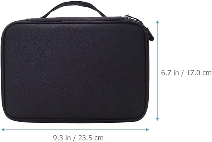 Milisten Electronic Accessories Case Double Layer Travel Tech Organizer Portable Storage Bag for Usb Cables Chargers Power Bank 9.25X6.69X3.14 Inches