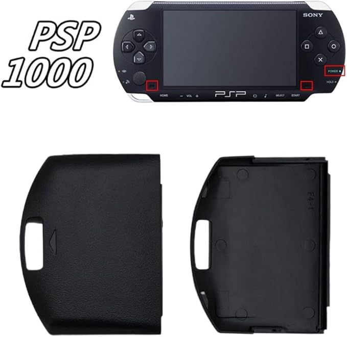 Battery Back Door Cover Case Replacement for Sony PSP 1000 1001 1002 1003 Fat Black New