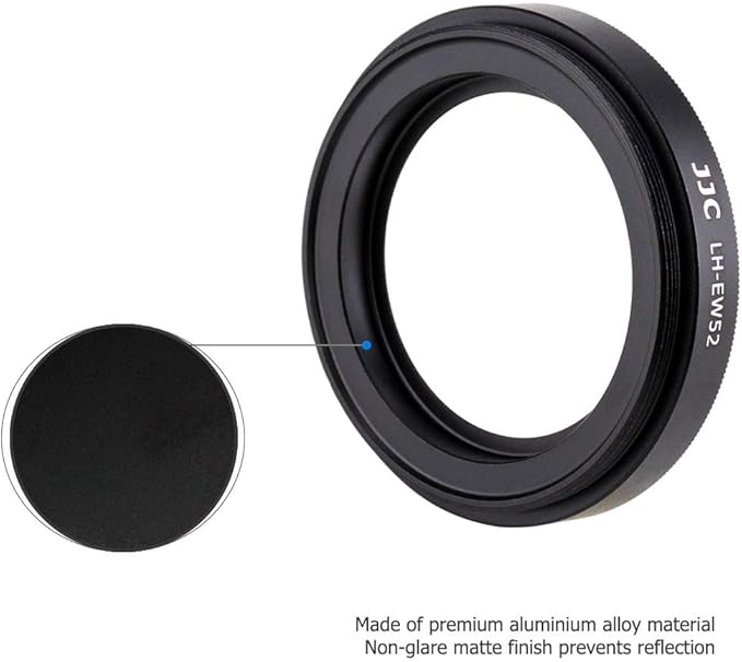 JJC EW-52 Lens Hood Reversible Lens Shade Cover for Canon RF 35mm f/1.8 Macro is STM Lens, Replace Canon EW-52 Lens Hood, Provide Lens with Extra Protector