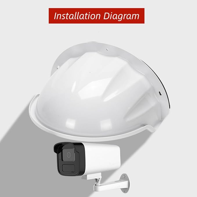 Coolotic Universal Sun Rain Shade Camera Cover Outdoor,CCTV Cam Top Cover Shield Security Protective Roof for CCTV Surveillance Camera Hikvision/Nest/Ring/Arlo/Dome/Bullet