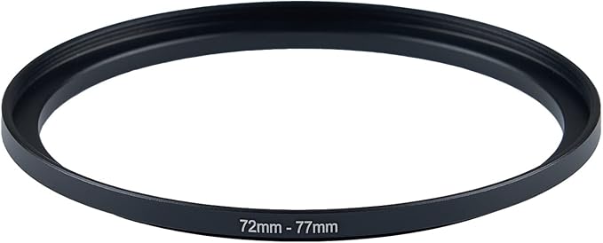 72mm to 77mm Step-Up Ring，72mm to 77mm Metal Step-Up Ring for All Brands 82mm UV ND CPL Filter